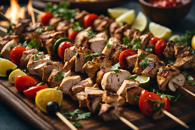 Greek chicken skewers