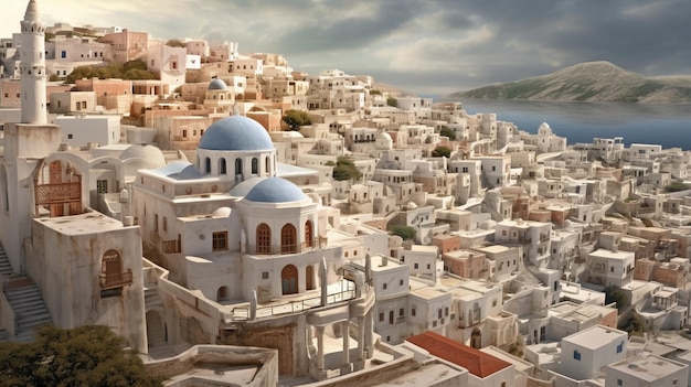 greek city state photorealistic