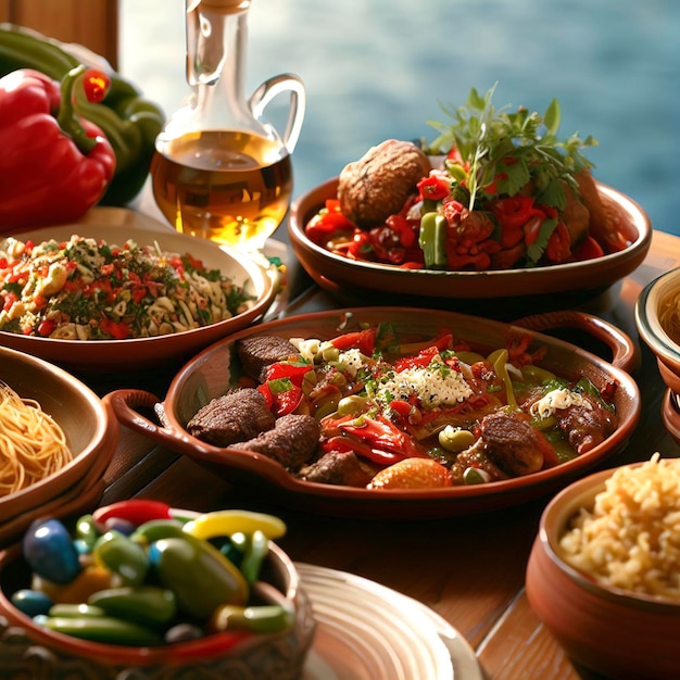 Greek cuisine dishes