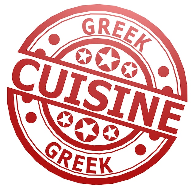 Photo greek cuisine stamp