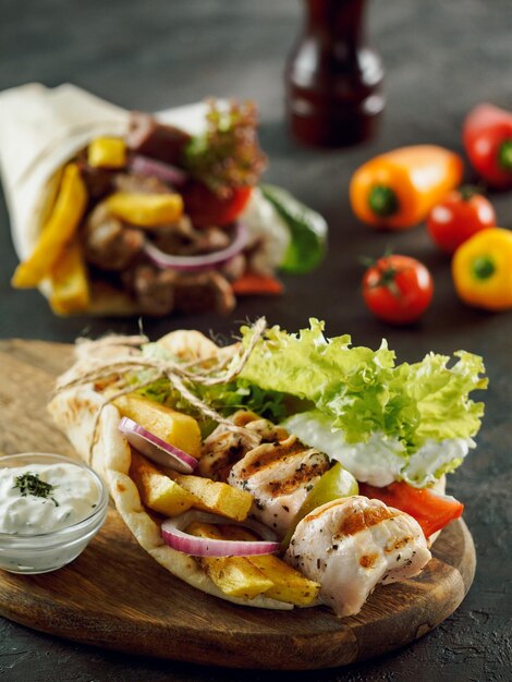 Greek fast food gyros