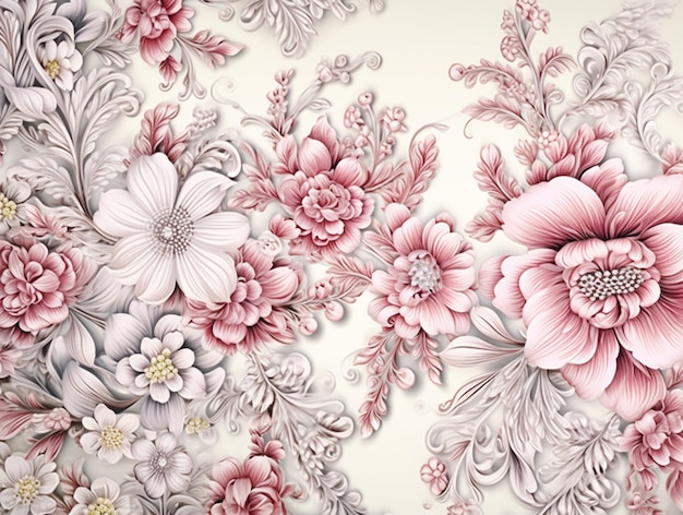 греческие цветочные текстуры в бледных и розовых тонах