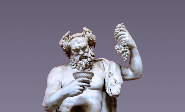 Greek god Bacchus marble statue