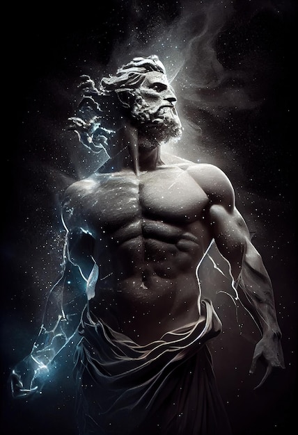 Photo greek god poseidon generative ai