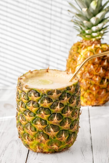 Greek Pina Colada cocktail