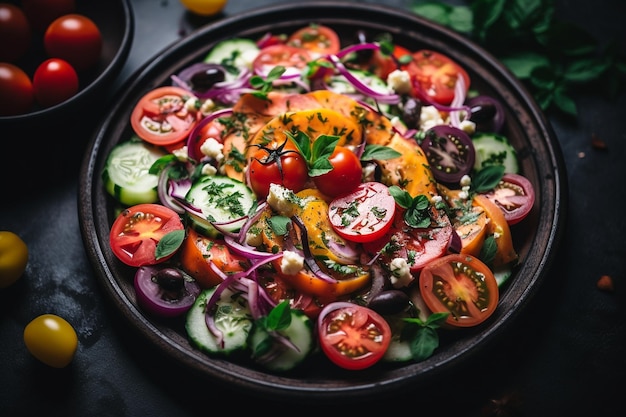 Greek Salad Aesthetic Bright and Beautiful