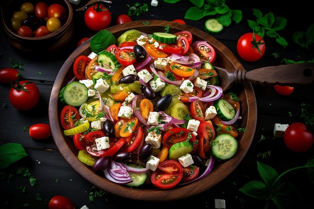 Greek Salad Crisp Colorful