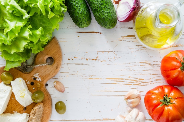 Greek salad ingredients