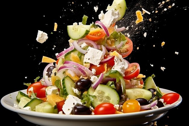 Greek Salad Spectacle A Visual Feast