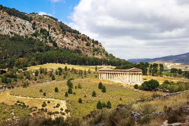 Greek Temple Ruins in Segesta Sicily