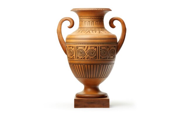 Photo greek urn on white background