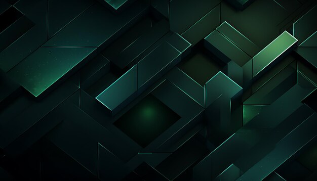 Photo green 3d geometric background