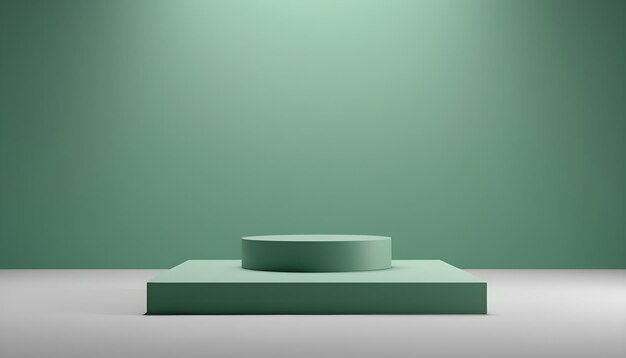 Green 3d podium