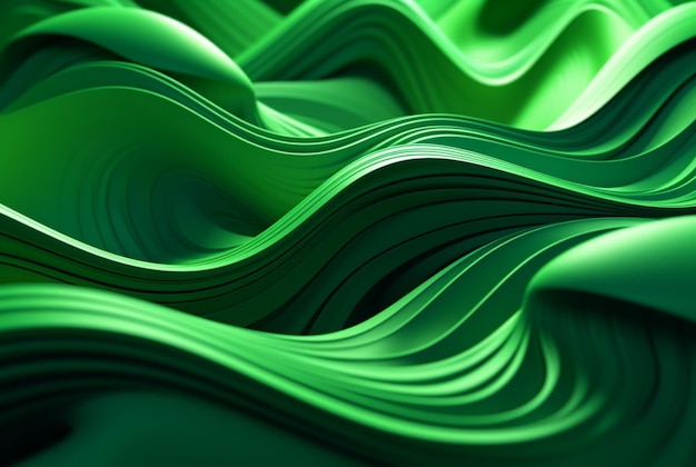 Green abstract background generative ai