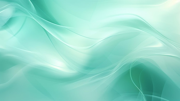 A green abstract background with a light green wave.