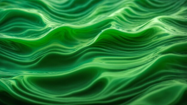 写真 滑らかな線と波を持つ緑の抽象的な背景
