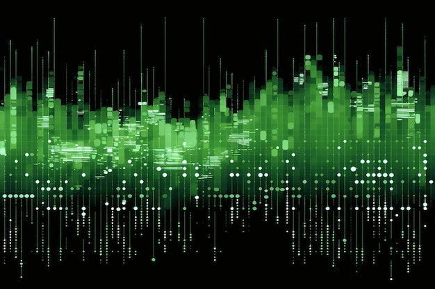 Green abstract big data background