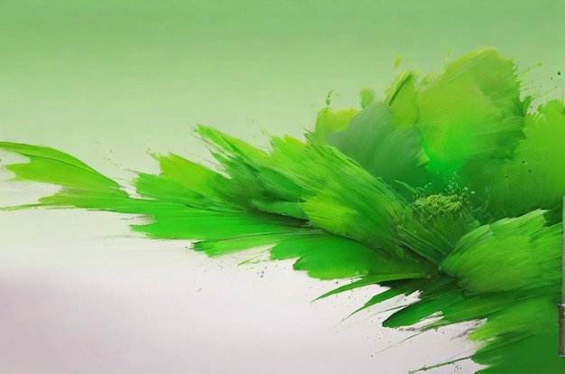 Green abstract brush stroke background