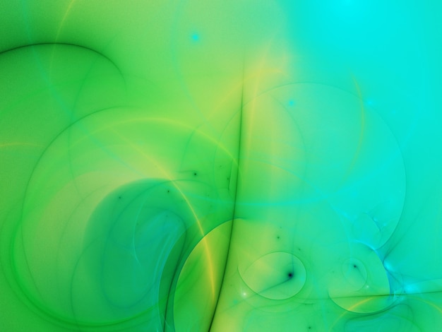 green abstract fractal background 3d rendering illustration