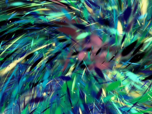 green abstract fractal background 3d rendering illustration