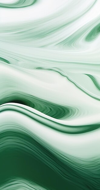 Green abstract liquid art