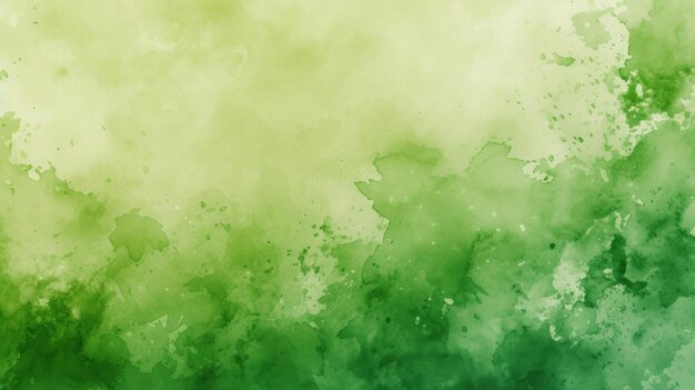 Photo green abstract painted watercolor template design background