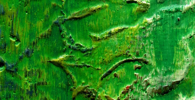 green abstract painting, liquid art style painted with oil