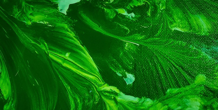 Photo green abstract painting