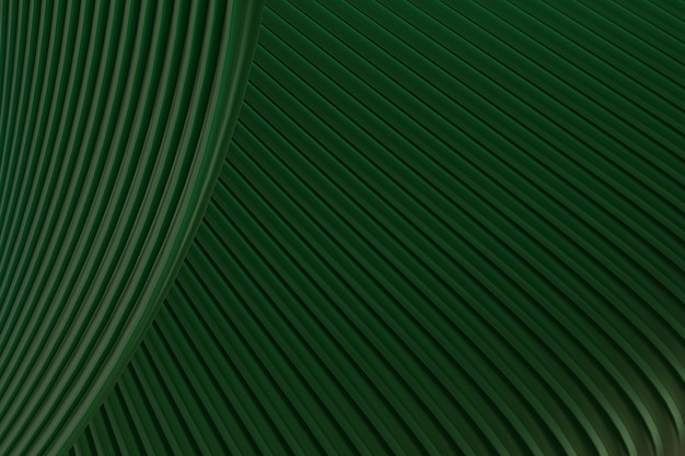 Зеленая абстрактная стена волна архитектура абстрактный фон 3d-рендеринг, зеленый фон для презентации