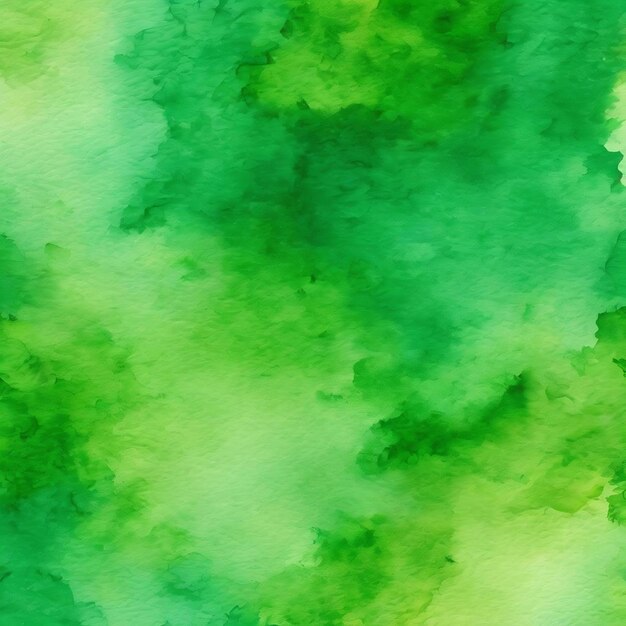 Green abstract watercolor background on textured paper