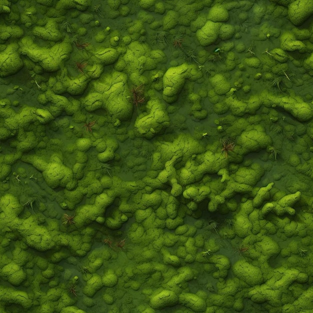 A green algae covered surface with algae and algae