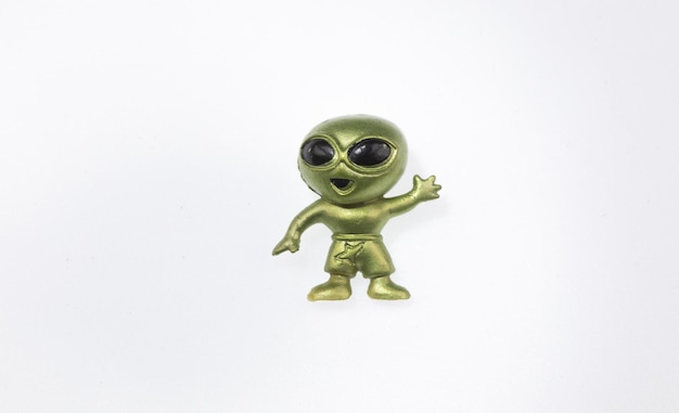 green alien on a green planet