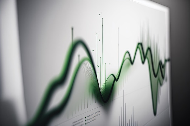 Green analysis Digital analytics data visualization, financial schedule