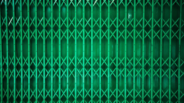 Green antique slide steel door