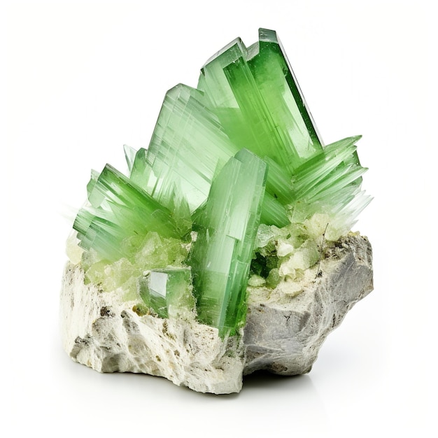 Green Apophyllite Crystals From India