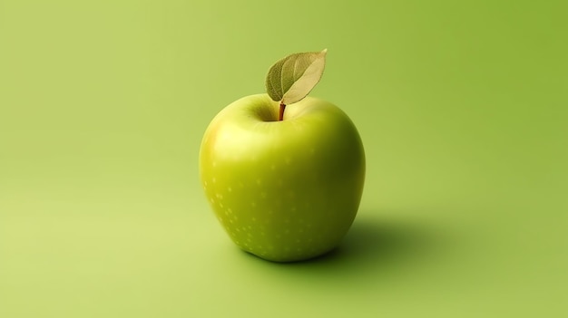 Green apple isolated background