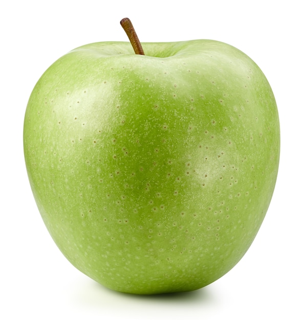 Green apple isolated close up