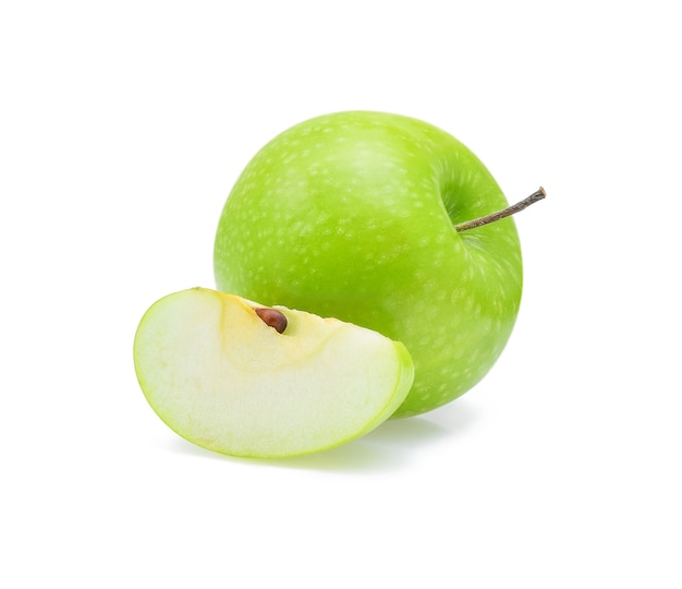 Green apple isolated on white background