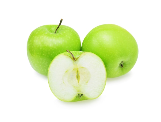 Green apple isolated on white background