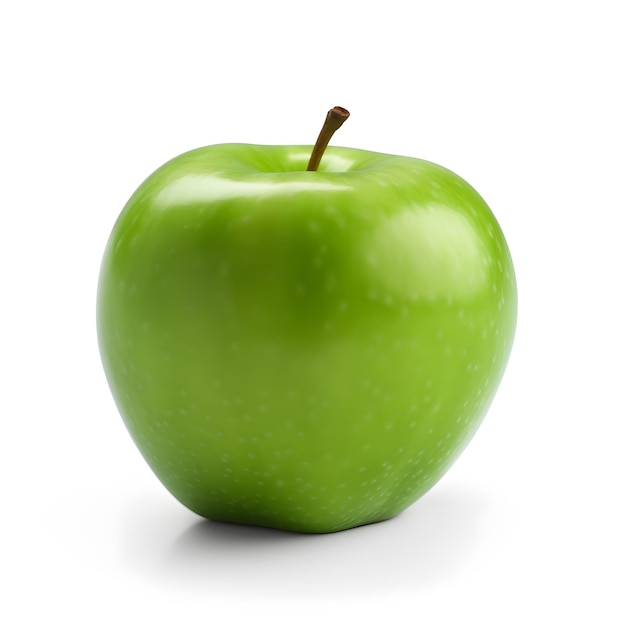 緑色のリンゴは、白い背景に