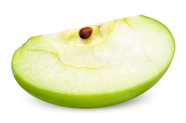 Green apple isolated on white clipping path