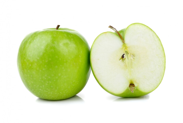 Green apple isolated on white