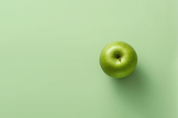 Green apple on a solid background Generative AI