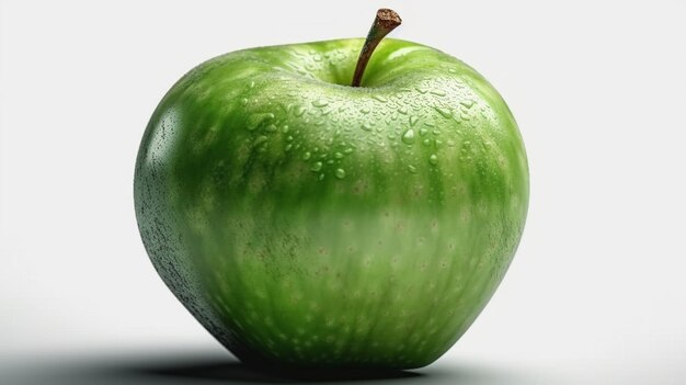 Green apple with water dropsgenerative ai