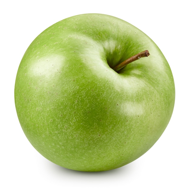 Green apples isolated on white background