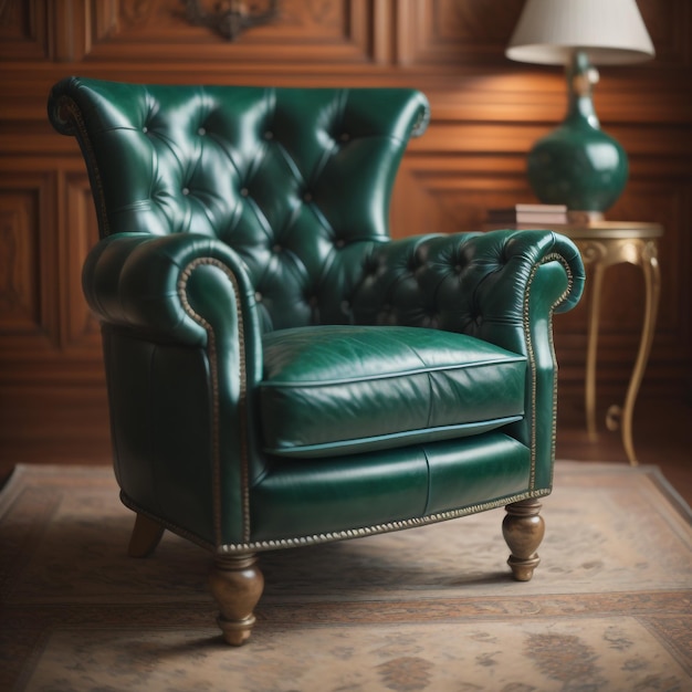 green armchair