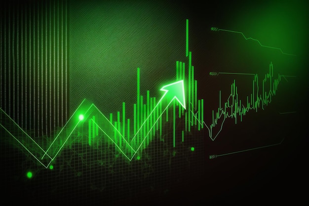 Green arrow pointing up to downward generative ai