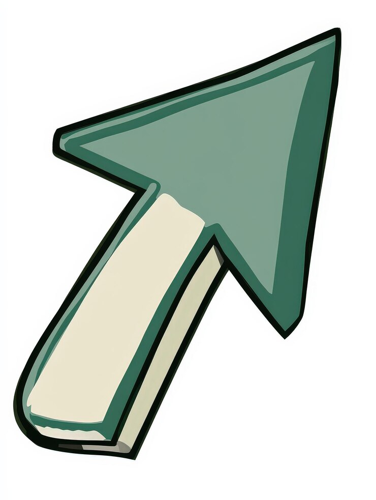 Photo a green arrow pointing upwards