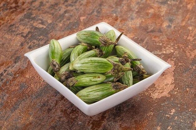 Green asian eggplant