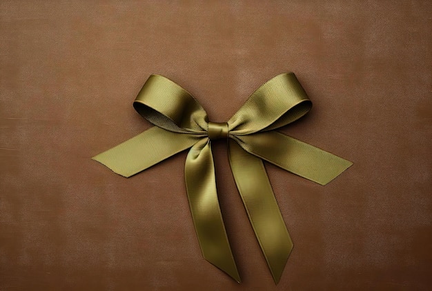 a green awareness ribbon against a brown background